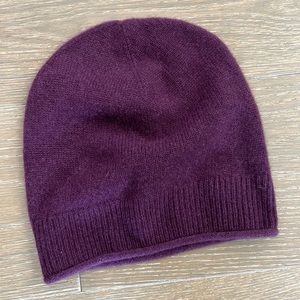 Nordstrom Halogen Cashmere Beanie in Plum